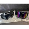 Image 2 : 2-Pack of Adult Motorcycle Goggles/ATV/Off-Roading Sport Goggles - New