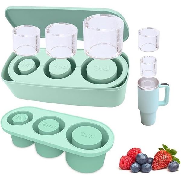 2 Ice Cube Tray Molds for Making Tumbler Mug Ice Cubes (for 20-40oz Tumbler Mugs) - New
