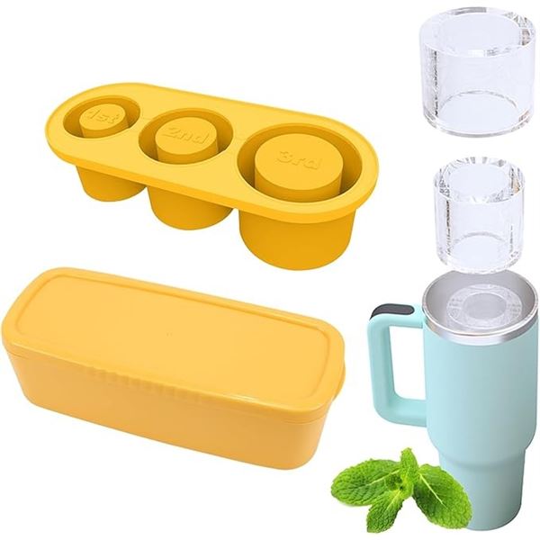 2 Ice Cube Tray Molds for Making Tumbler Mug Ice Cubes (for 20-40oz Tumbler Mugs) - New