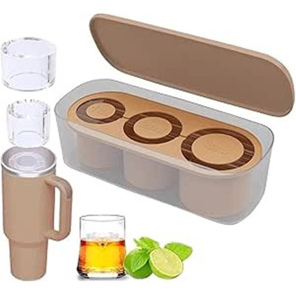 2 Ice Cube Tray Molds for Making Tumbler Mug Ice Cubes (for 20-40oz Tumbler Mugs) - New