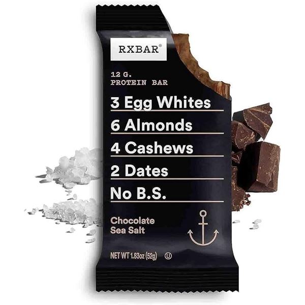 1 Box of RXBAR Protein Bars - Chocolate Sea Salt - 12 x 52g Bars - New (BB: SE 17/2025)
