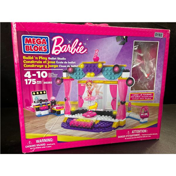 1 Barbie Mega Blocks Build n' Play Ballet Studio Toy Set - 175pcs - New