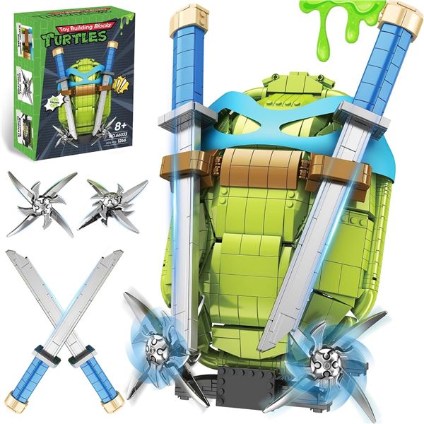 1 Ninja Turtle Shell Toy Building Block/Lego-Style Building Block Set - 1266PCS - New!