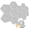 Image 1 : 12-Pack of Hexagon Acoustic Wall Sound-Absorbing Panels for Home/Office/Studio (Grey) - New