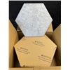 Image 2 : 12-Pack of Hexagon Acoustic Wall Sound-Absorbing Panels for Home/Office/Studio (Grey) - New