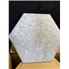 Image 3 : 12-Pack of Hexagon Acoustic Wall Sound-Absorbing Panels for Home/Office/Studio (Grey) - New