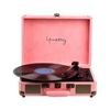 Image 1 : 1 HY-T01 Pink Portable Turntable/Vinyl Player w/ Built-in Speakers/Bluetooth Function - NEW IN BOX!
