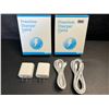 Image 3 : 2 2-Packs of USB-C to USB-C Fast Chargers (2x Cables and 2x 20W USB-C Wall Blocks PER Box) - New