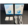 Image 3 : 2 2-Packs of USB-C to USB-C Fast Chargers (2x Cables and 2x 20W USB-C Wall Blocks PER Box) - New