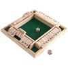 Image 1 : 1 4-Player "Shut The Box" Wooden Table Game/Classic Dice Board Game - New