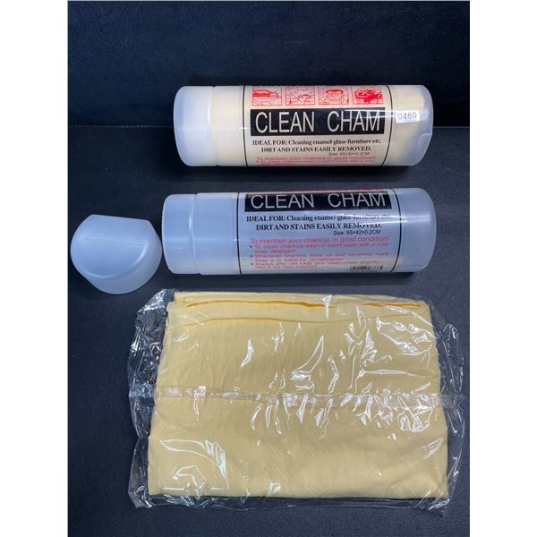 2 Clean Cham Synthetic Chamois Cleaning Cloths - New