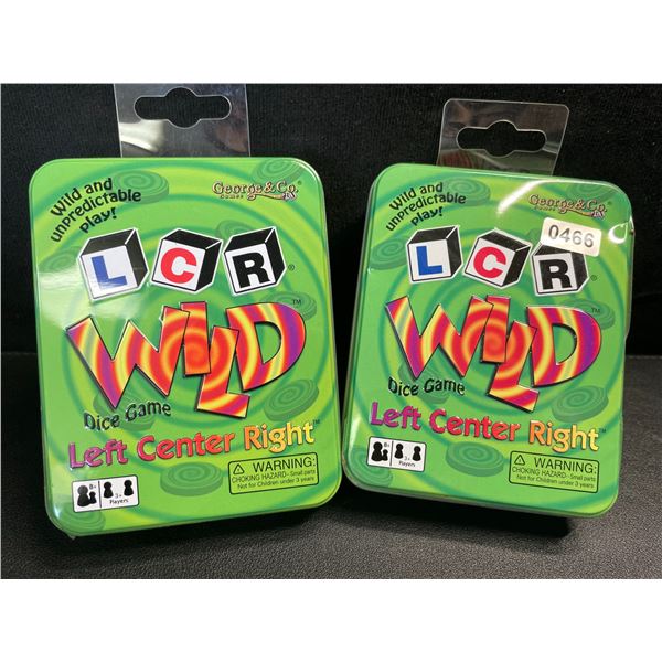 2 Left Center Right Wild Dice Games for Game Night - New