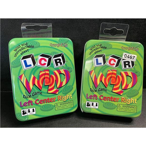 2 Left Center Right Wild Dice Games for Game Night - New