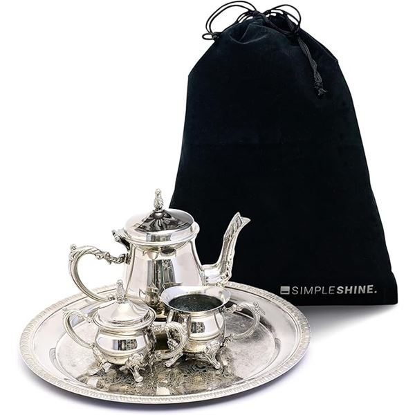 2 SimpleShine Anti-Tarnish Cloth Storage Bags for Silver/Precious Metals (18" x 18" Size) - New