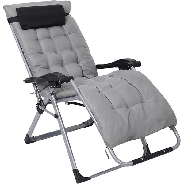 1 Zero Gravity Chair/Recliner Lounge Chair w/ Removable Cushion - Holds up to 440lbs - New in Box!