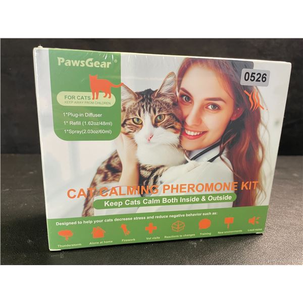 1 PawsGear Cat Calming Pheromone Plug-In Diffuser Kit; Reduces Stress/Anxiety in Cats - New Sealed
