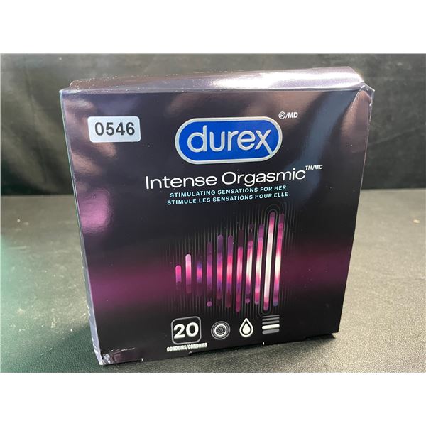 1 Box of Durex Intense Orgasmic Condoms - 20 Count - New (Exp: 2029-10)