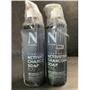 Image 2 : 2 Bottles of Dr.Natural Plant-Based Activated Charcoal Soap - Mint - 473ml Each - New