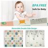 Image 2 : 1 Flagav Folding Baby Play Mat/Reversible Foam Waterproof Play Mat - Large Size (79 x 71")  - New