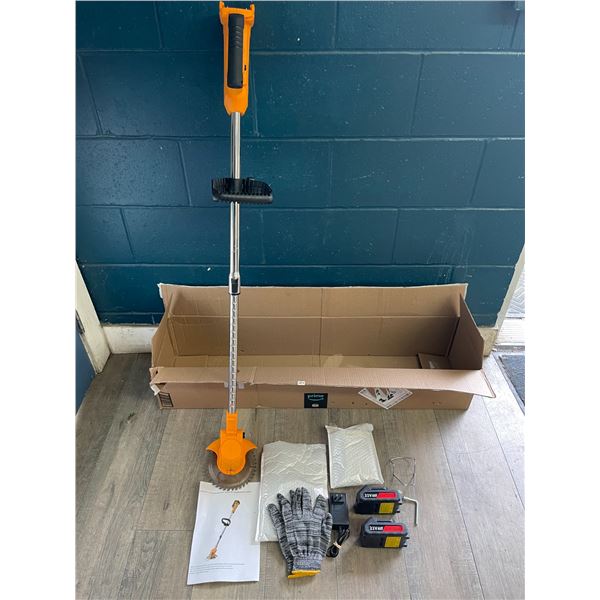 1 Cordless 3-In-1 Weed Wacker/Grass Trimmer/Edger with 2x 21V Rechargeable Batteries - NEW!