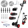 Image 1 : 1 Zinoxal Cordless 3-in-1 Grass Trimmer/Weed Wacker/Edger w/ 2x Rechargeable Batteries - NEW