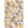 Image 1 : 1 Koshani Splash Collection Modern Area Rug - Geometric Yellow Design (3FT 9" x 5FT 6") - NEW