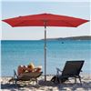 Image 1 : 1 Outdoor Rectangular Patio Umbrella 6.5FT x 10FT - Red - Brand New in Box!