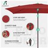 Image 2 : 1 Outdoor Rectangular Patio Umbrella 6.5FT x 10FT - Red - Brand New in Box!