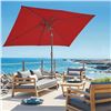 Image 8 : 1 Outdoor Rectangular Patio Umbrella 6.5FT x 10FT - Red - Brand New in Box!