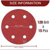 Image 2 : 15-Pack of 9inch 6 Hole Sanding Discs - 120 Grit Sanding Discs - New