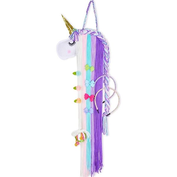 2 Unicorn Wall-Hanging Hair Clip Organizers/Hair Accessory Holders for Girls - New