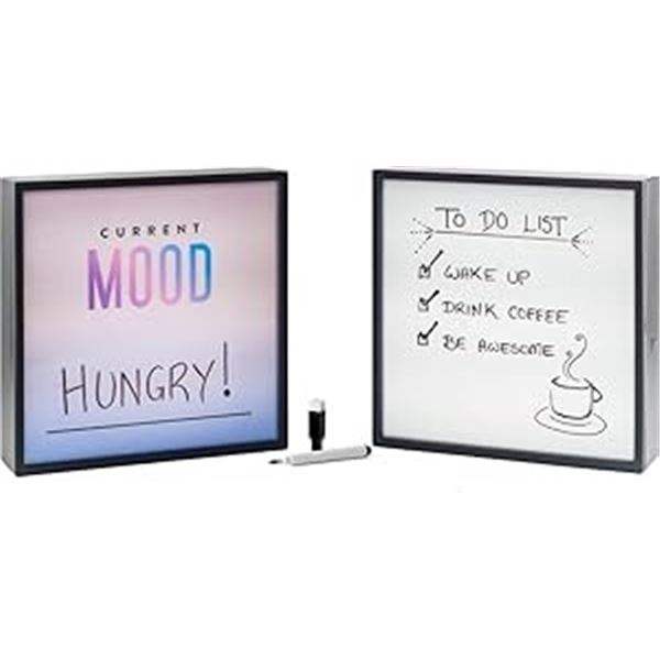 1 Amped&Co. LED Poster Light Box w/ 10 Poster Panels & Dry-Erase Marker - New!