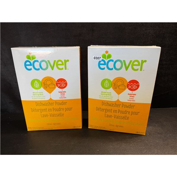 2 Boxes of Ecover Natural Plant-Based Dishwasher Powder - Citrus - 1.36kg - New Sealed