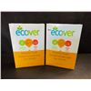 Image 1 : 2 Boxes of Ecover Natural Plant-Based Dishwasher Powder - Citrus - 1.36kg - New Sealed