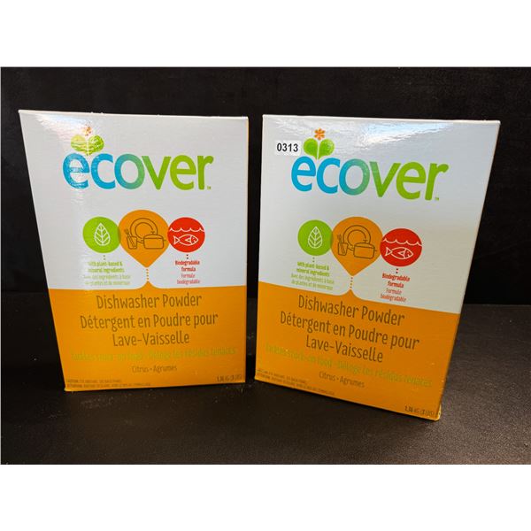 2 Boxes of Ecover Natural Plant-Based Dishwasher Powder - Citrus - 1.36kg - New Sealed