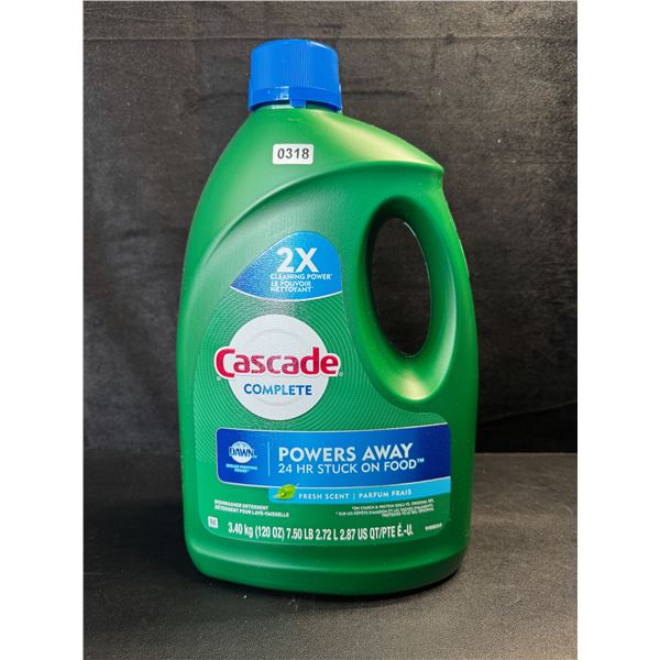 1 Large Jug of Cascade Complete Dishwasher Detergent - Fresh Scent w/ Dawn - 3.40kg - New