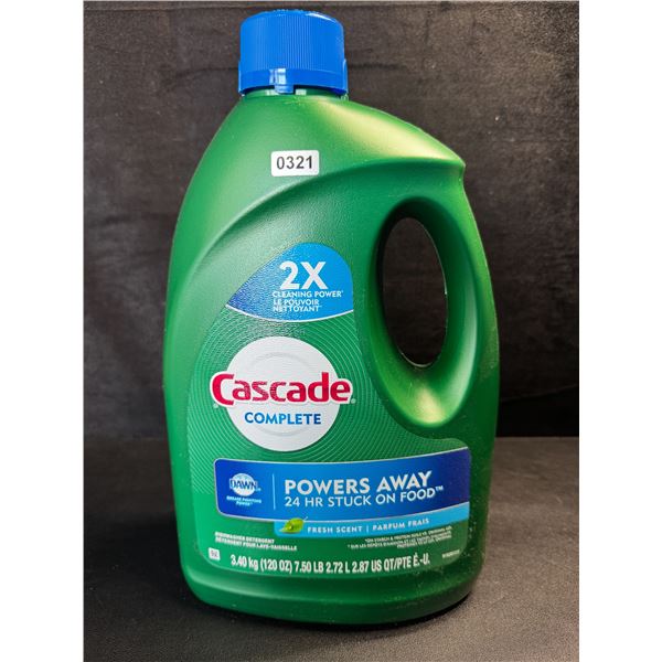 1 Large Jug of Cascade Complete Dishwasher Detergent - Fresh Scent w/ Dawn - 3.40kg - New
