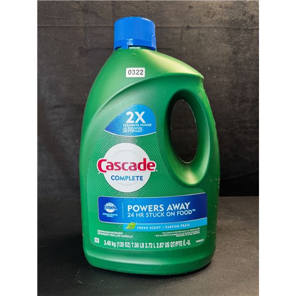 1 Large Jug of Cascade Complete Dishwasher Detergent - Fresh Scent w/ Dawn - 3.40kg - New