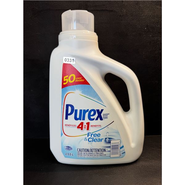 1 Purex Free & Clear Liquid Laundry Detergent for Sensitive Skin - 2.03L - New