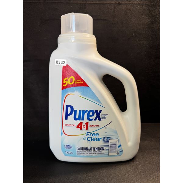 1 Purex Free & Clear Liquid Laundry Detergent for Sensitive Skin - 2.03L - New