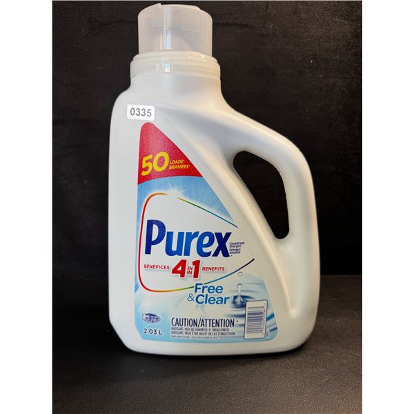 1 Purex Free & Clear Liquid Laundry Detergent for Sensitive Skin - 2.03L - New