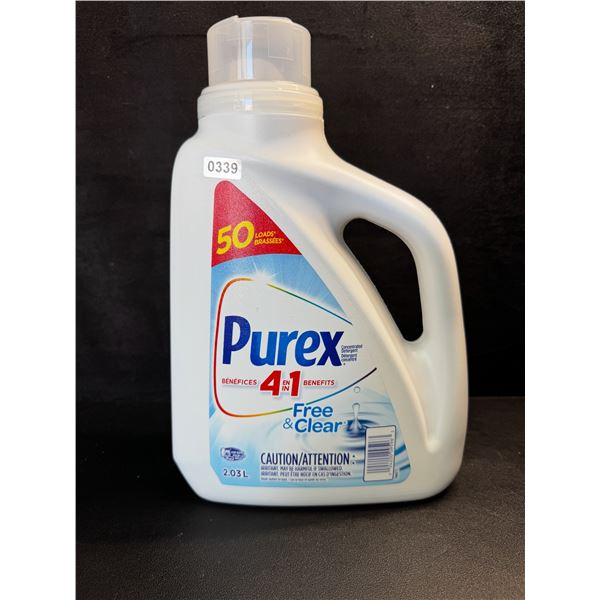1 Purex Free & Clear Liquid Laundry Detergent for Sensitive Skin - 2.03L - New