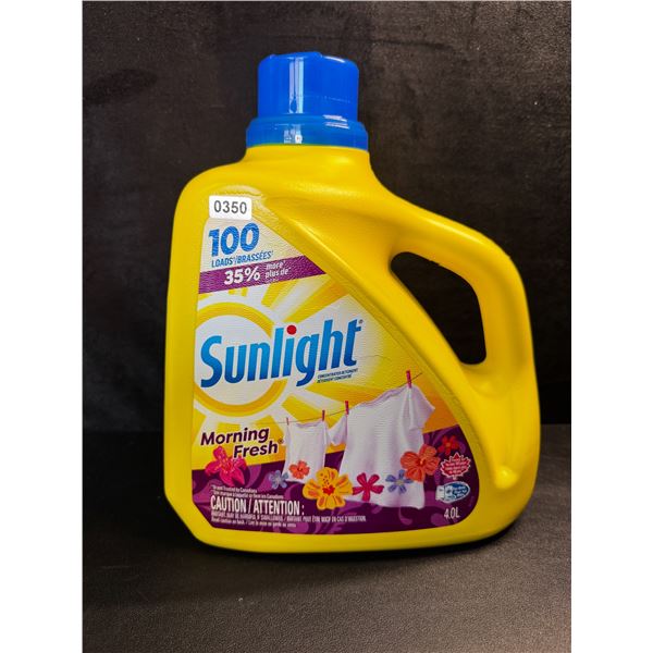1 Large 4.0L Jug of Sunlight Morning Fresh Laundry Detergent 100 Loads - New