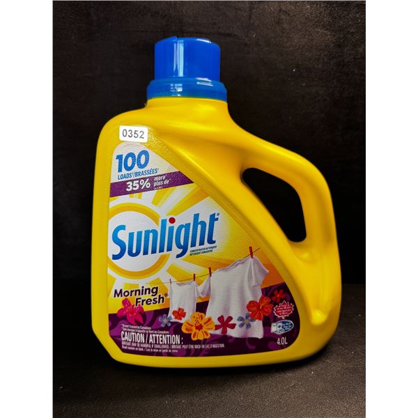 1 Large 4.0L Jug of Sunlight Morning Fresh Laundry Detergent 100 Loads - New