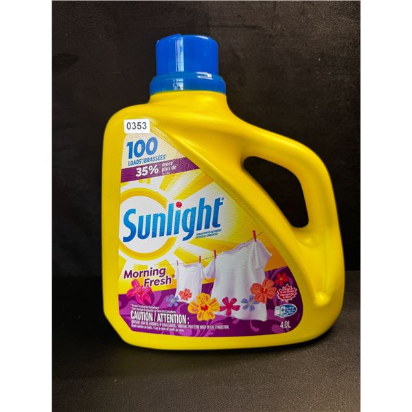 1 Large 4.0L Jug of Sunlight Morning Fresh Laundry Detergent 100 Loads - New
