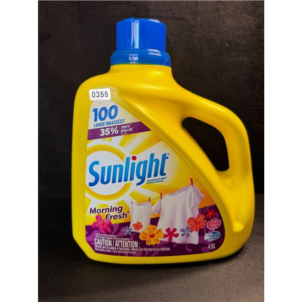 1 Large 4.0L Jug of Sunlight Morning Fresh Laundry Detergent 100 Loads - New