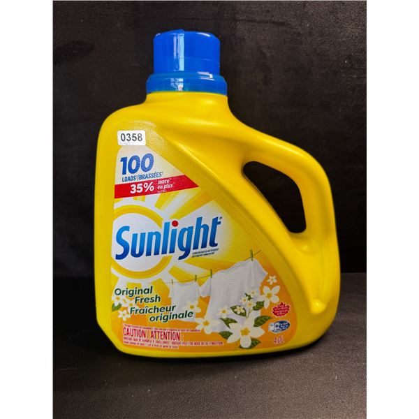 1 Large 4.0L Jug of Sunlight Original Fresh Laundry Detergent 100 Loads - New