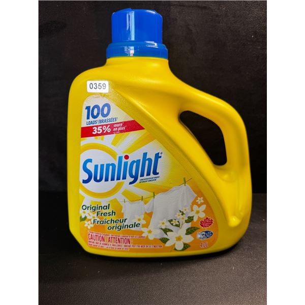 1 Large 4.0L Jug of Sunlight Original Fresh Laundry Detergent 100 Loads - New