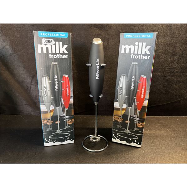 2 Professional Cordless Milk Frothers With Standing Base - New