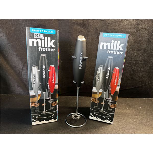2 Professional Cordless Milk Frothers With Standing Base - New